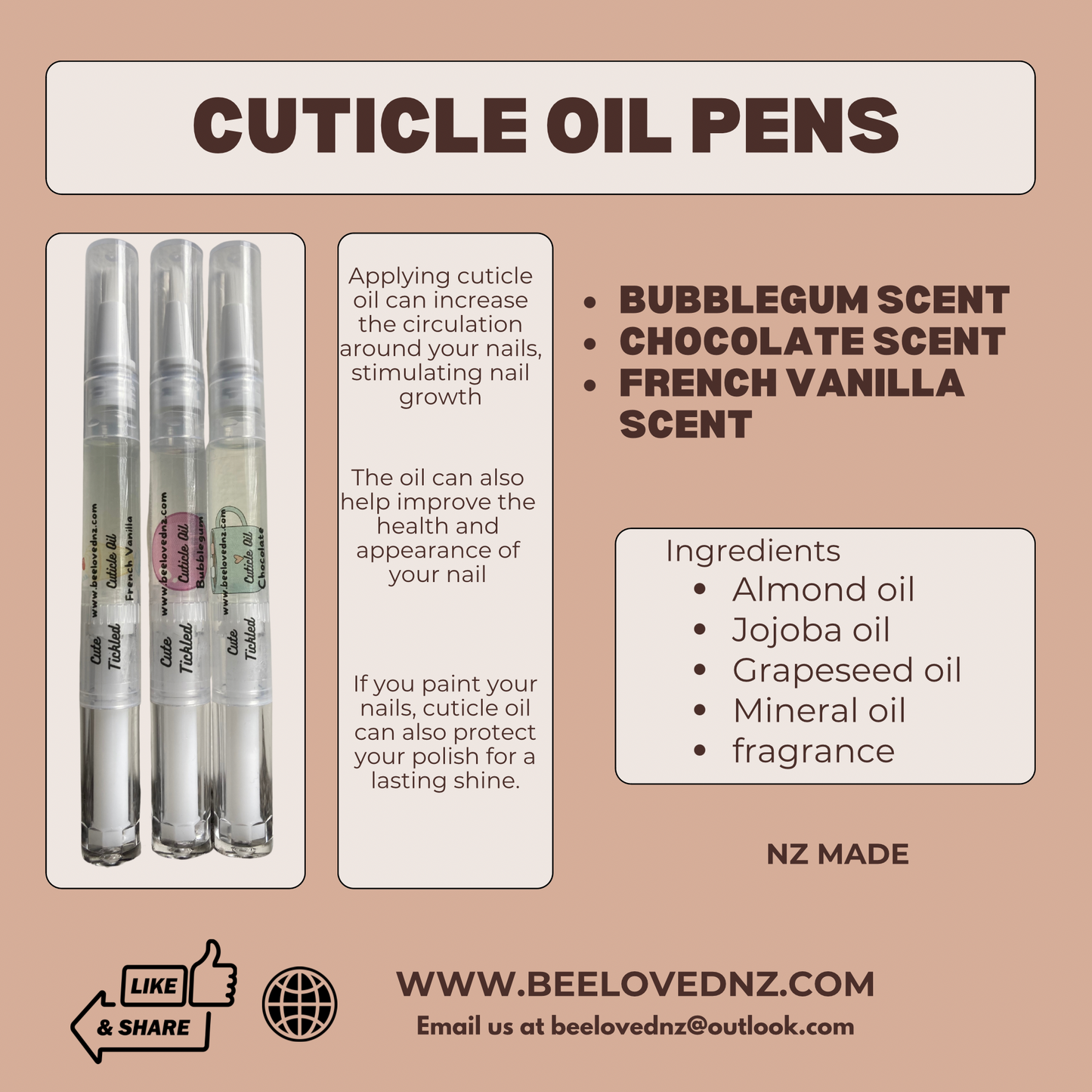 CUTICLE OIL PEN - BUBBLEGUM SCENT