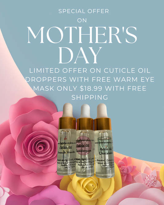 Mother’s Day limited gift sets - 3x cuticle oil droppers with steam eye mask and free shipping use code GIFTSET25 upon checkout
